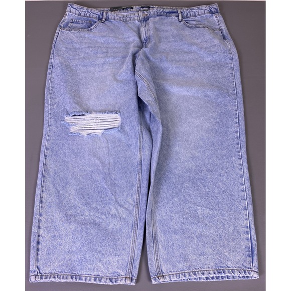 wild fable Denim - Wild Fable Jeans Women's Plus 28 90s Relaxed Straight Distressed Light Blue NWT‎
